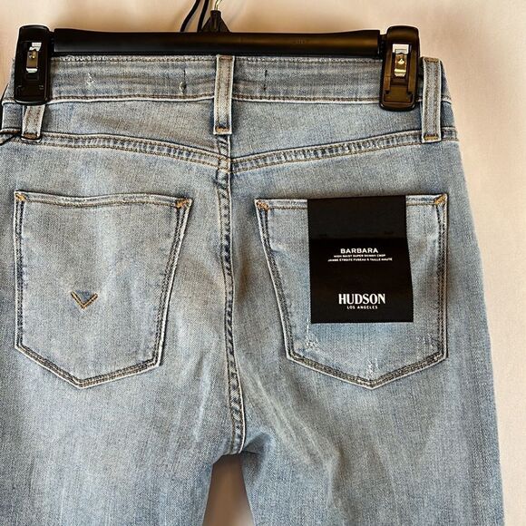 Hudson Jeans Barbara High-Rise Super Skinny Ankle Jeans- Baby Face- Size 25 NWT - Picture 7 of 12